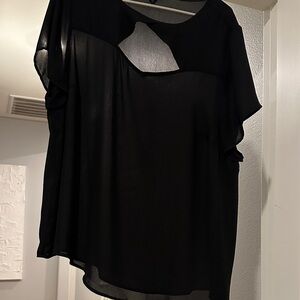 Torrid Black Sheer Blouse